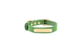 Luksuslik, Ehtsast Nahast Graveeritud Kaelarihm Koerale